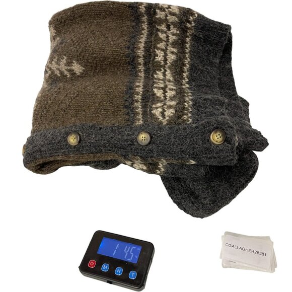 Eddie Bauer Women Sweater XS Brown Nanaimo Handknit Cardigan Mohair wool Vintage - Picture 7 of 7